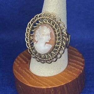 Gold Filled Cameo Shell Ring
